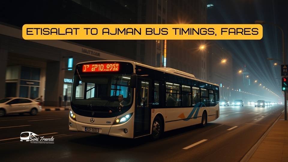 Etisalat to Ajman Bus Timings, Fares